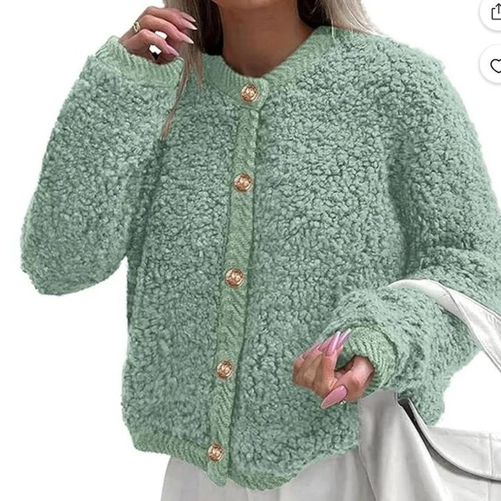 PRETTYGARDEN Women's Faux Fur Coat Fall Fuzzy Fleece Button up jacket